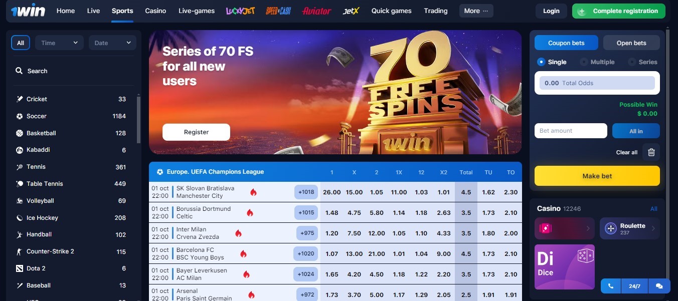 1win sports betting 1win sports betting